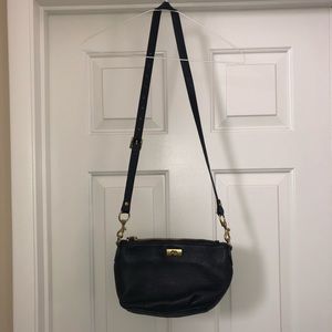 J.Crew Black Leather Crossbody Purse Bag